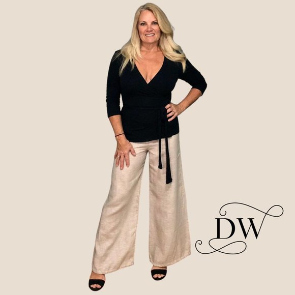 Wide Leg Pants | Sand Hemp - Picture 1 of 9